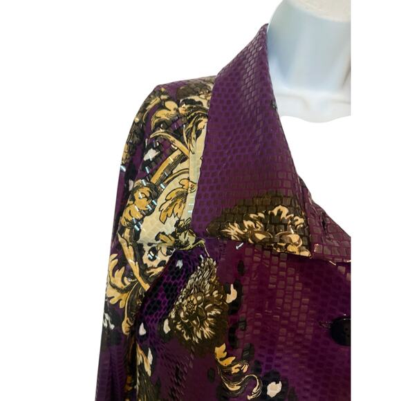 Vintage Simonton Says Designed by George Simonton Shiny Button Down Blouse M - Picture 7 of 16